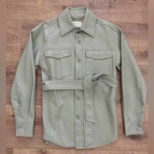 Aritzia Babaton Ava Vegan Leather Shacket Size 2XS